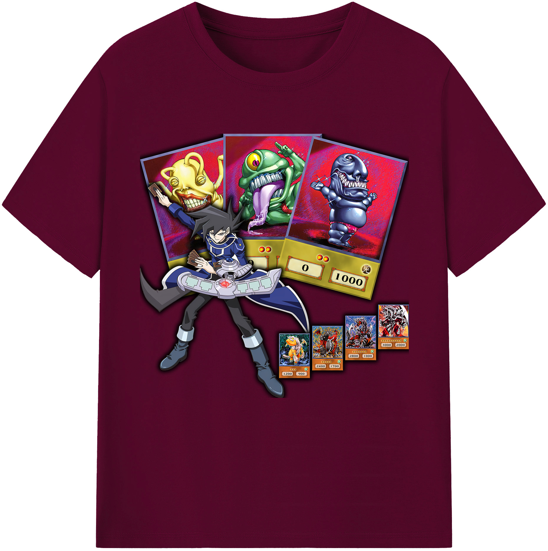 （画像用） 遊☆戯☆王 Yu-Gi-Oh! レディースカジュアルプリントTシャツ（綿100％）